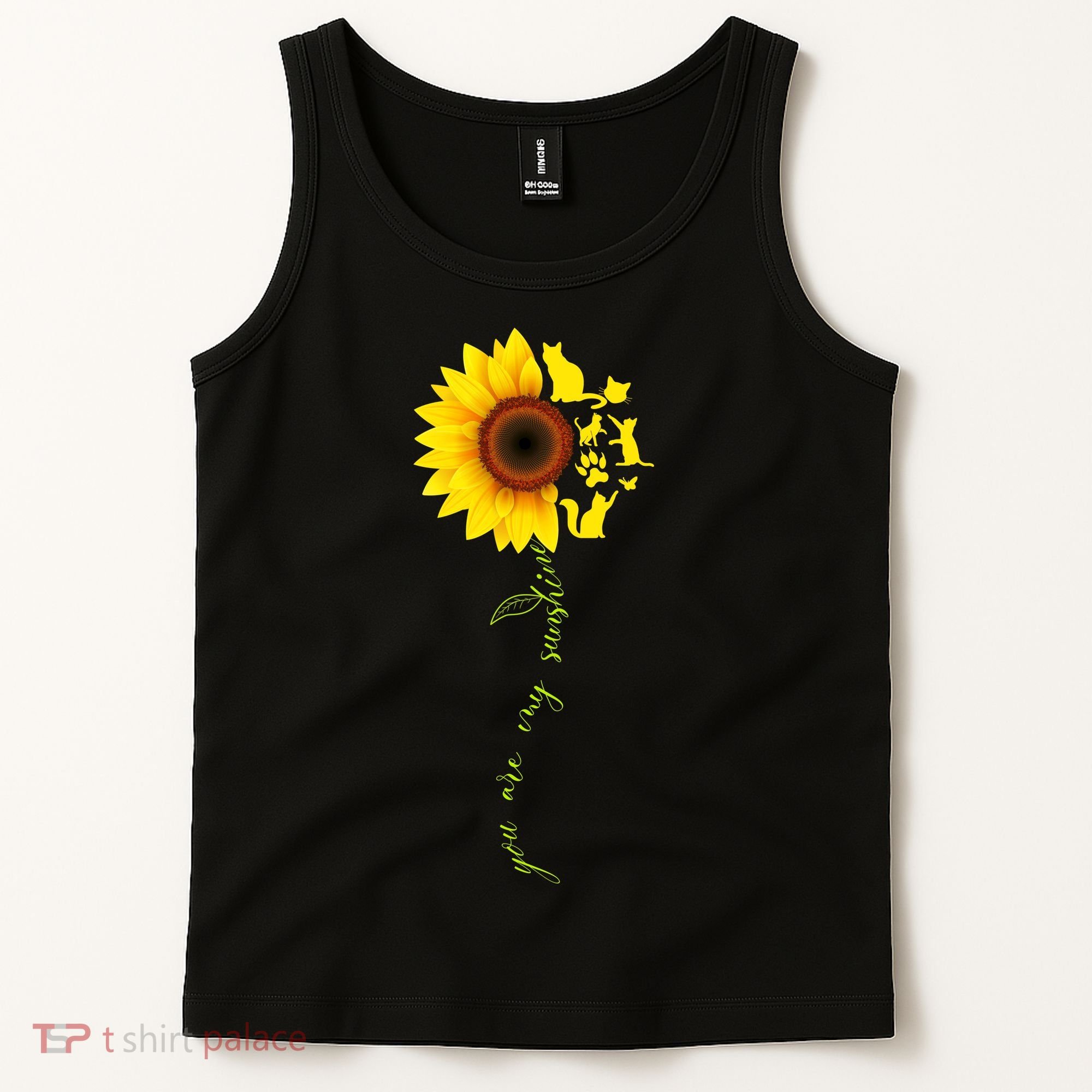 Cat Sunflower Sunshine Tank Top