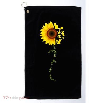 Cat Sunflower Sunshine Golf Towel