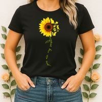 Cat Sunflower Sunshine Women's T-Shirt thumb 2
