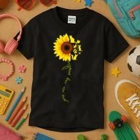 Cat Sunflower Sunshine Kids T-Shirt thumb 3