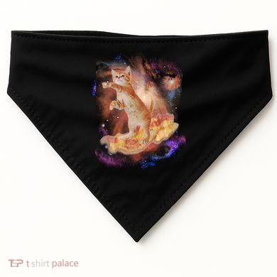 Cat Surfing Bacon In Space USA-Made Doggie Bandana