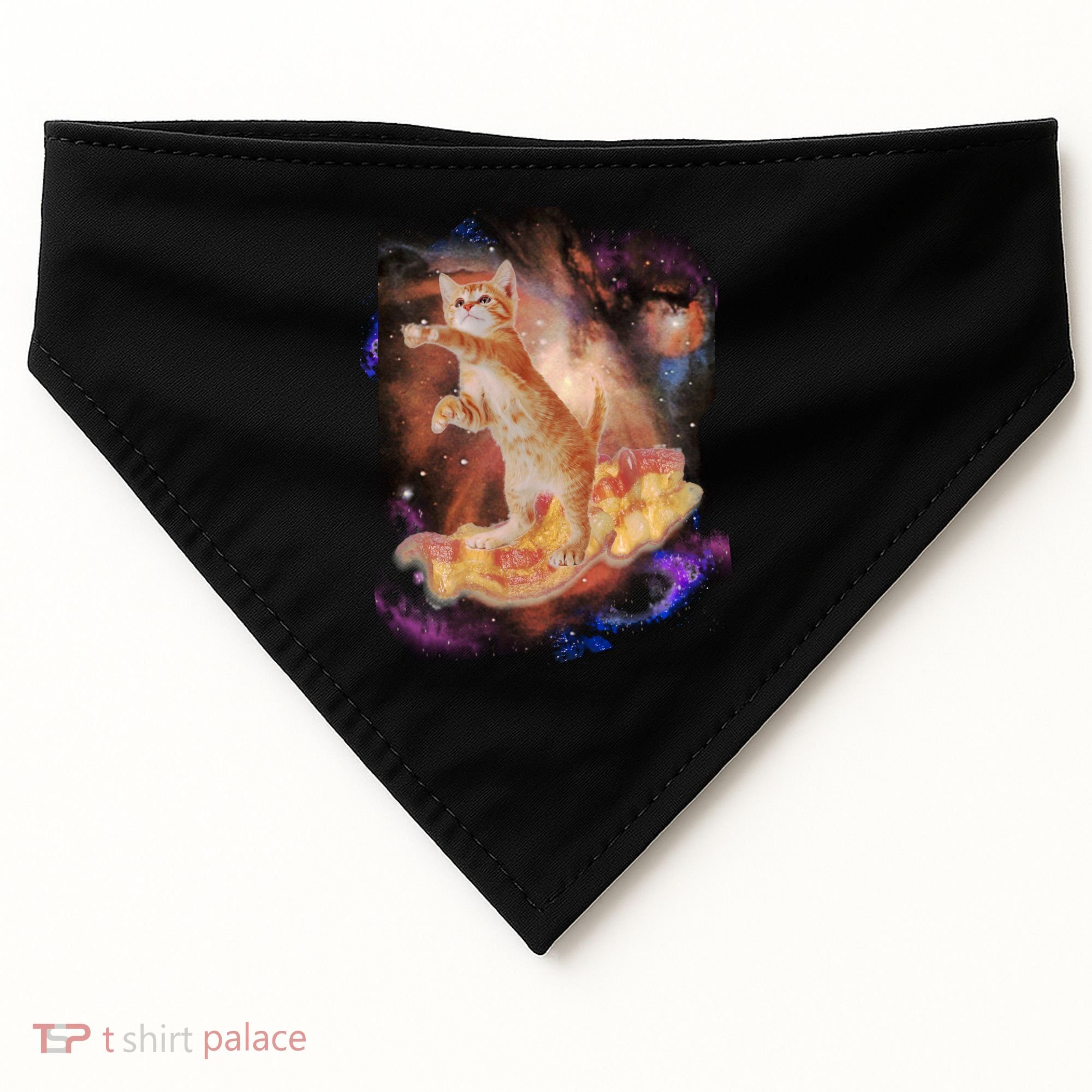 Cat Surfing Bacon In Space USA-Made Doggie Bandana
