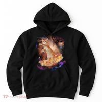 Cat Surfing Bacon In Space Hoodie thumb 0