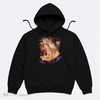Cat Surfing Bacon In Space Hoodie