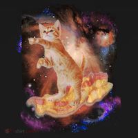 Cat Surfing Bacon In Space Hoodie thumb 2