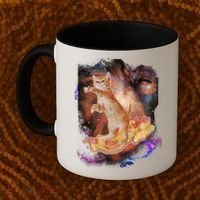 Cat Surfing Bacon In Space Coffee Mug thumb 2