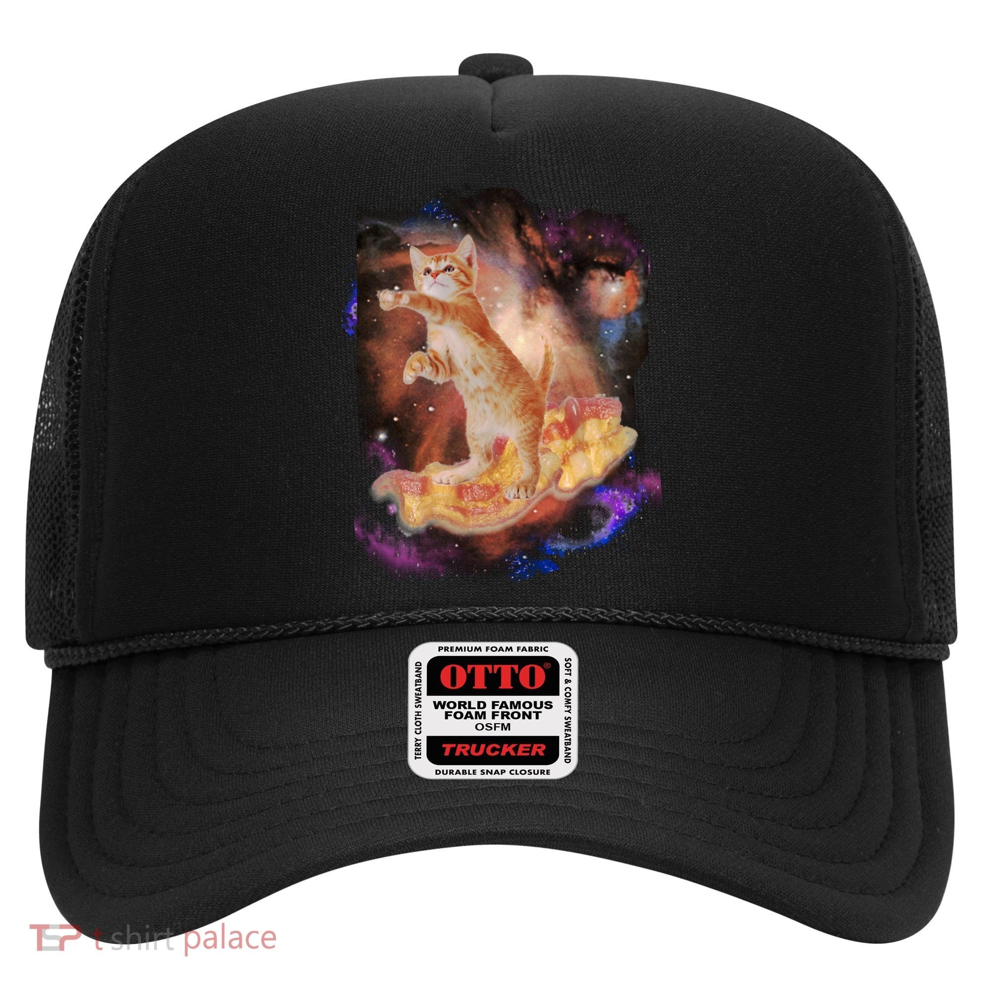 Cat Surfing Bacon In Space Hat