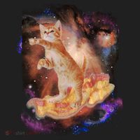 Cat Surfing Bacon In Space Golf Towel thumb 3