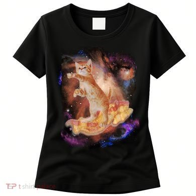 Cat Surfing Bacon In Space Women's T-Shirt
