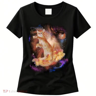 Cat Surfing Bacon In Space Women's T-Shirt