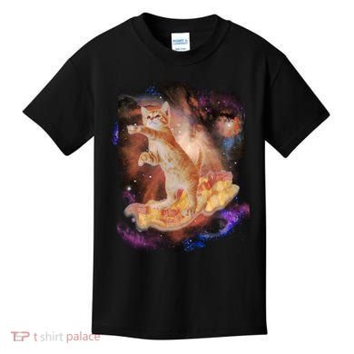 Cat Surfing Bacon In Space Kids T-Shirt