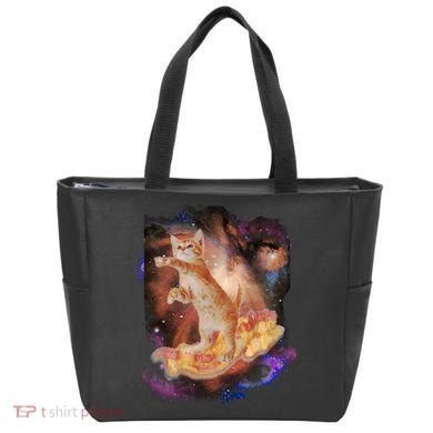 Cat Surfing Bacon In Space Tote Bag