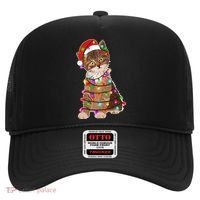 Cat Tangled in Christmas Lights Santa Kitten Hat thumb 0
