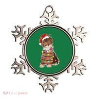 Cat Tangled in Christmas Lights Santa Kitten Ornament thumb 0
