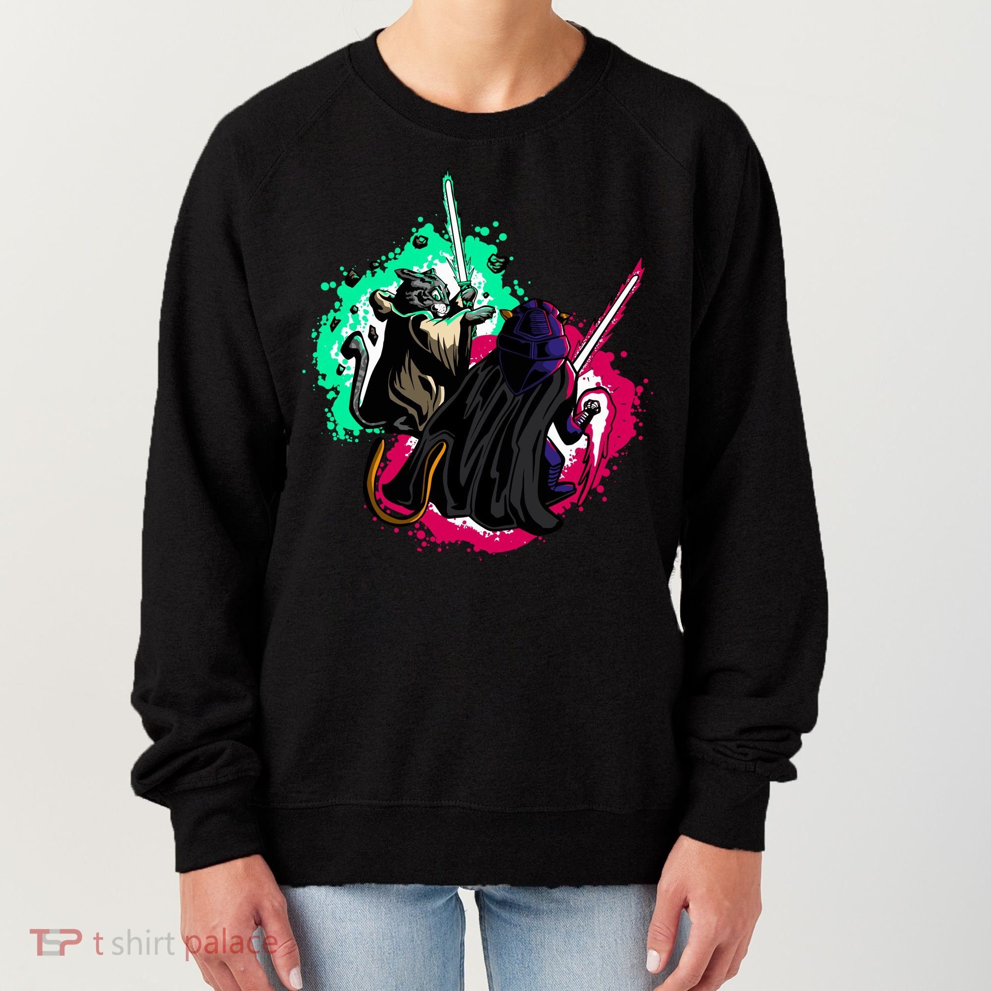 Cat Wars Light Swords Star Cats Funny Women's Sweatshirt