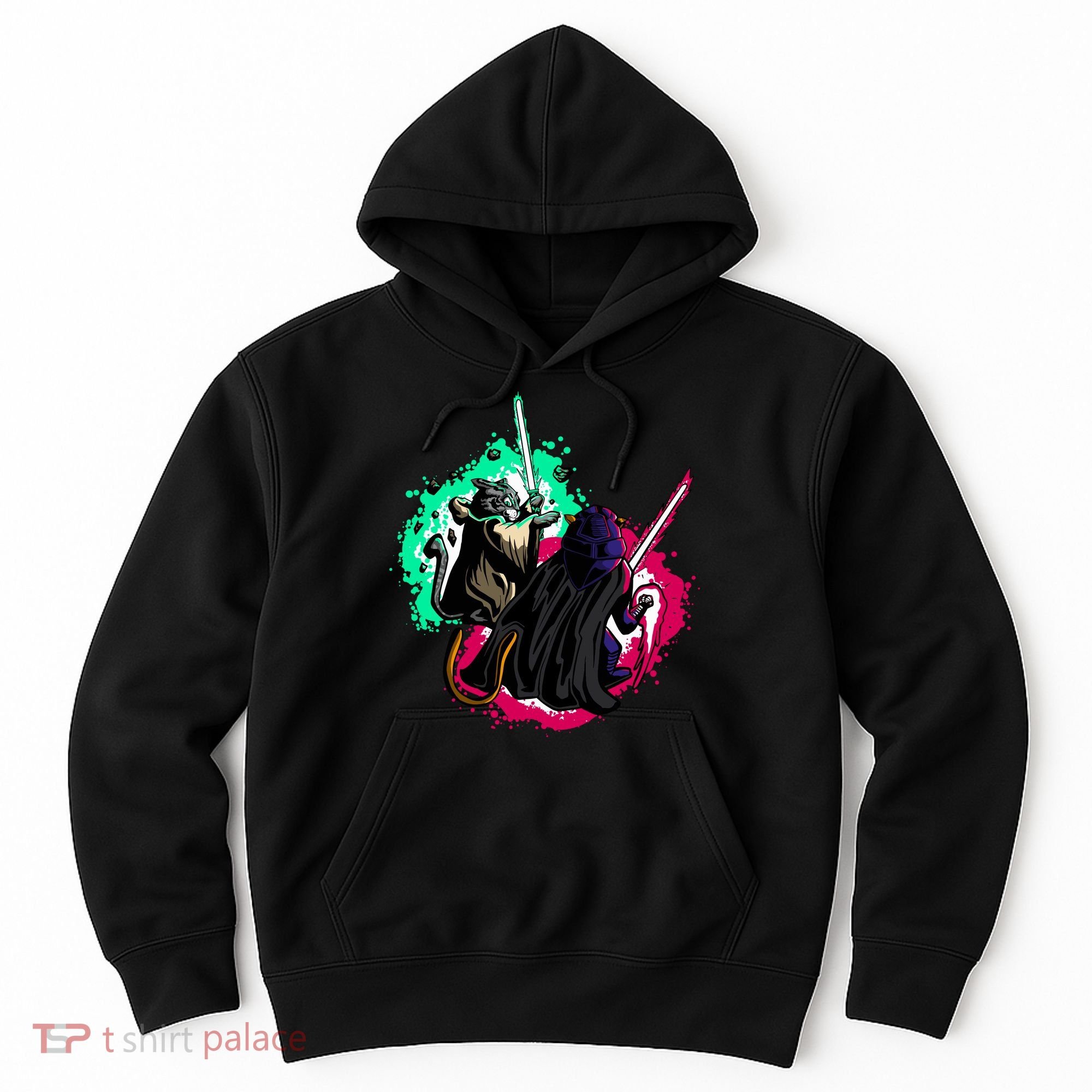 Cat Wars Light Swords Star Cats Funny Hoodie