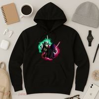 Cat Wars Light Swords Star Cats Funny Hoodie thumb 3