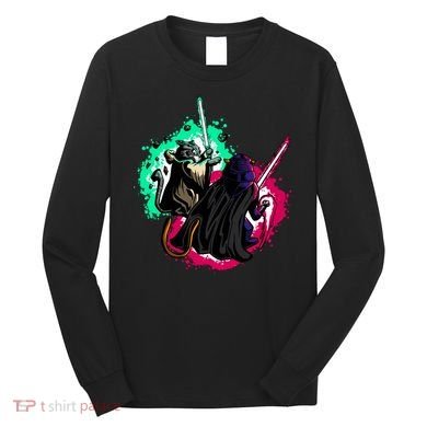 Cat Wars Light Swords Star Cats Funny Long Sleeve Shirt