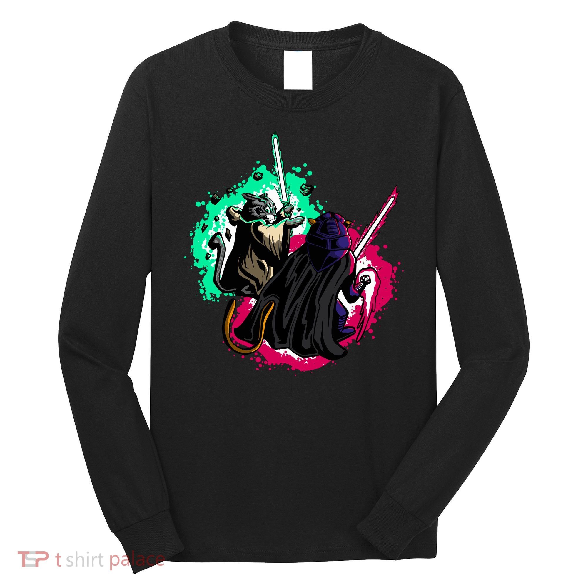 Cat Wars Light Swords Star Cats Funny Long Sleeve Shirt