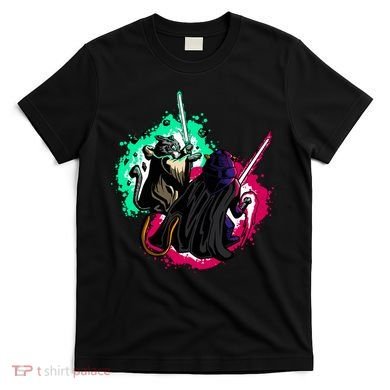 Cat Wars Light Swords Star Cats Funny T-Shirt