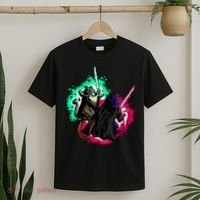 Cat Wars Light Swords Star Cats Funny T-Shirt thumb 2