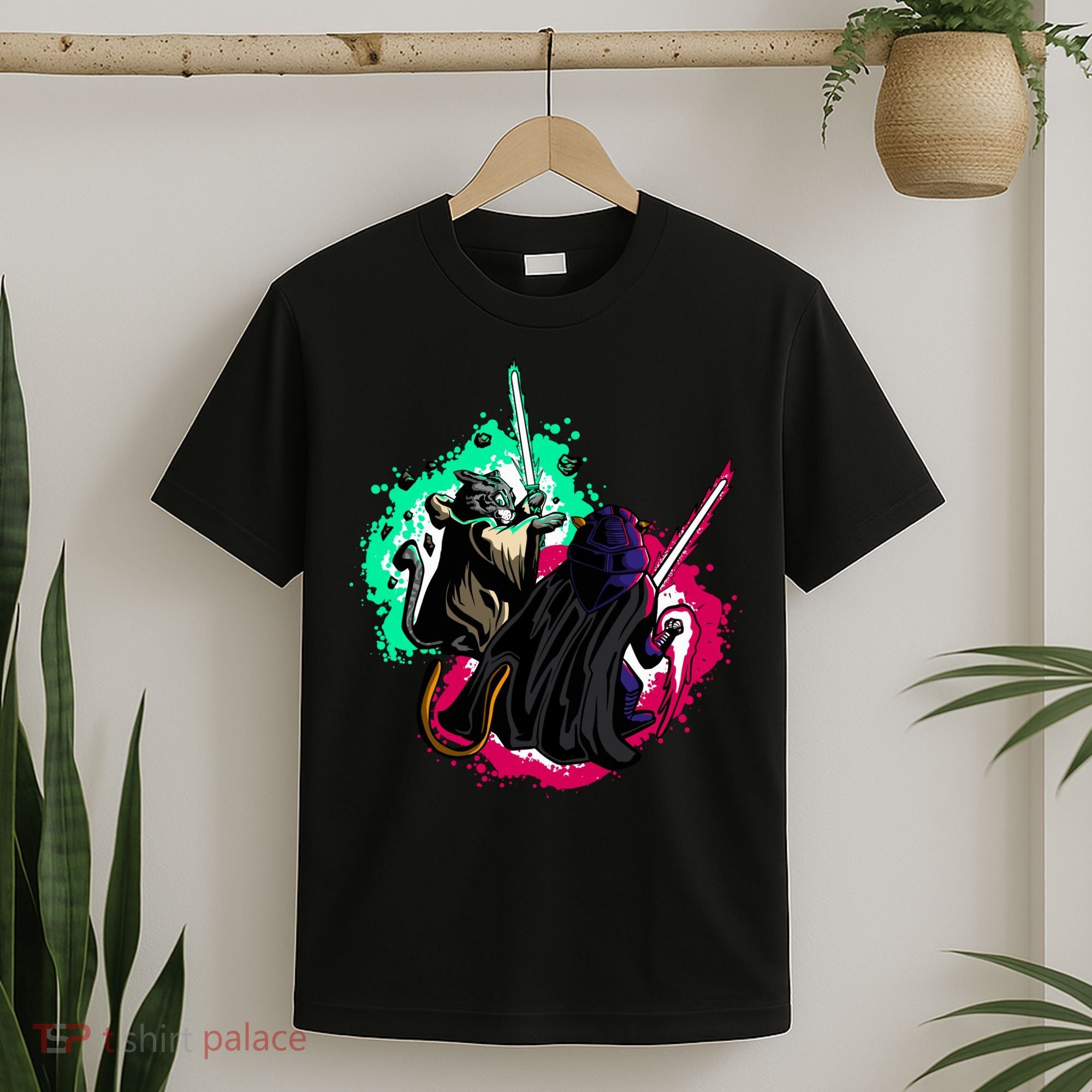Cat Wars Light Swords Star Cats Funny T-Shirt