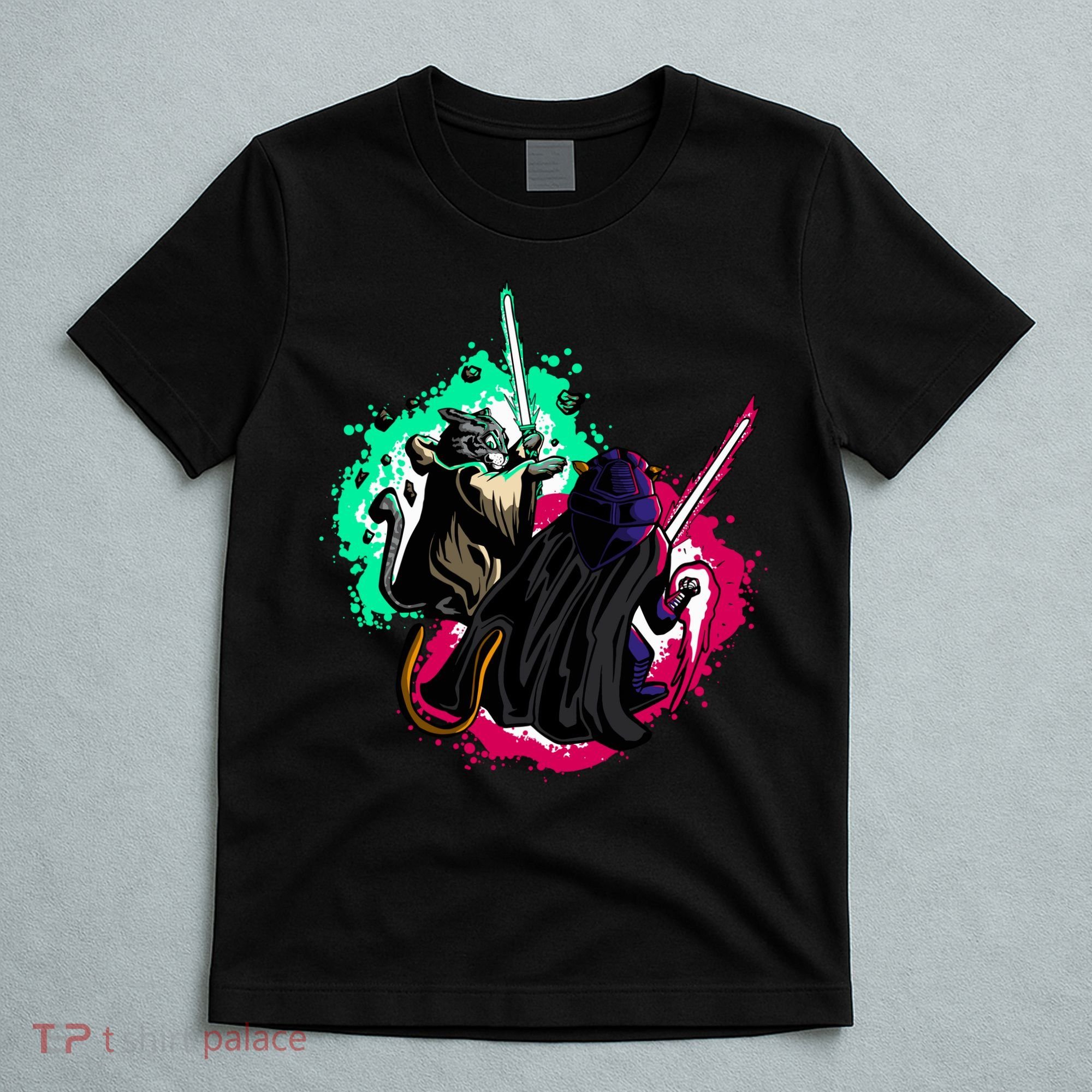 Cat Wars Light Swords Star Cats Funny T-Shirt