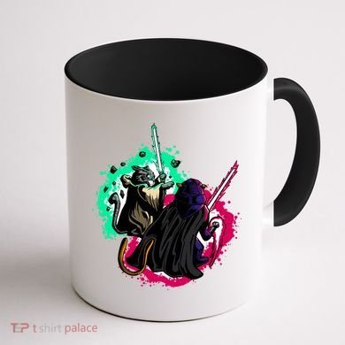 Cat Wars Light Swords Star Cats Funny Coffee Mug back