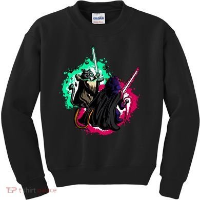 Cat Wars Light Swords Star Cats Funny Kids Sweatshirt
