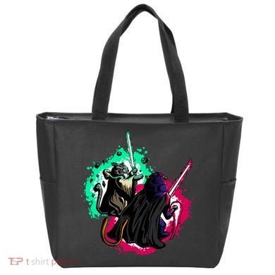 Cat Wars Light Swords Star Cats Funny Tote Bag