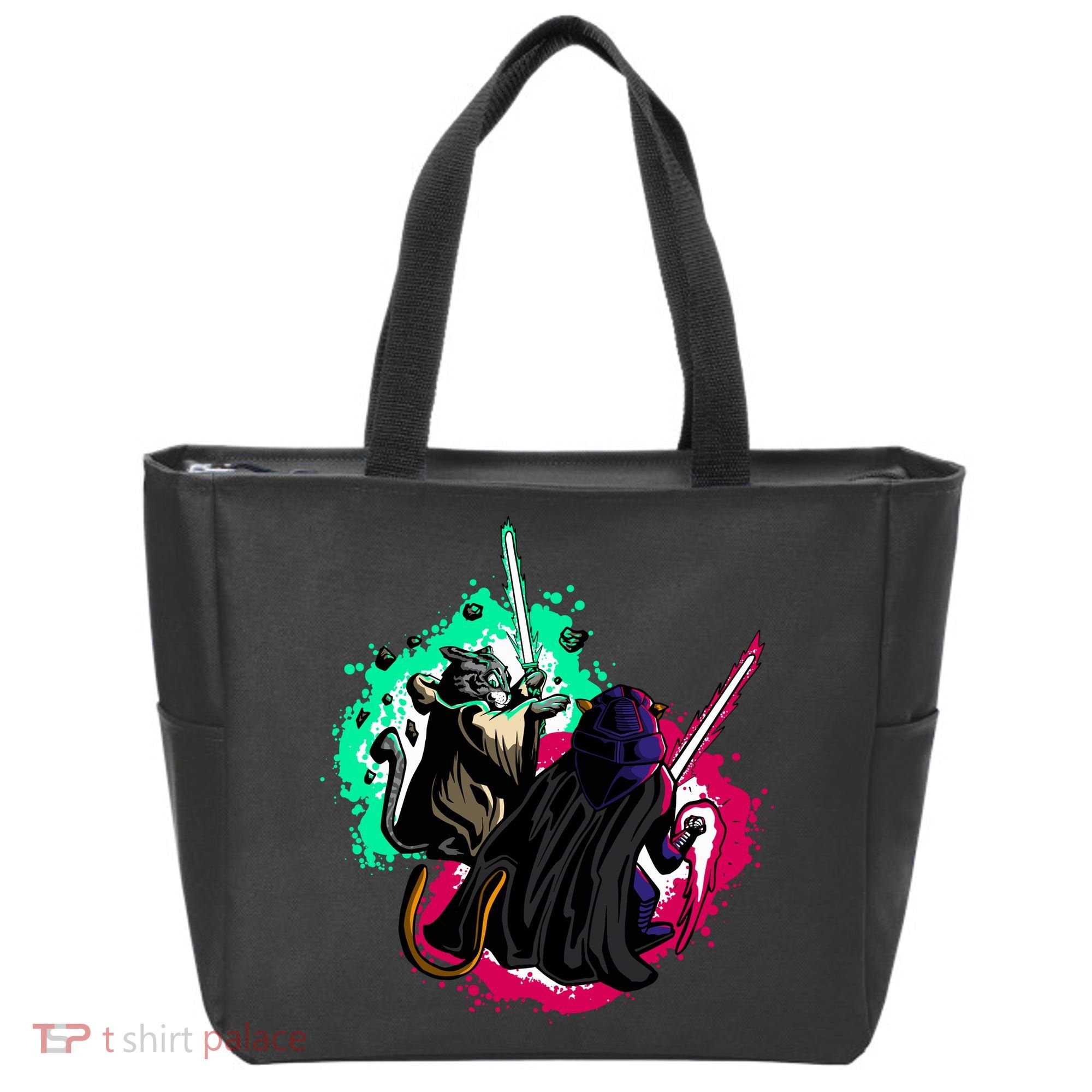 Cat Wars Light Swords Star Cats Funny Tote Bag