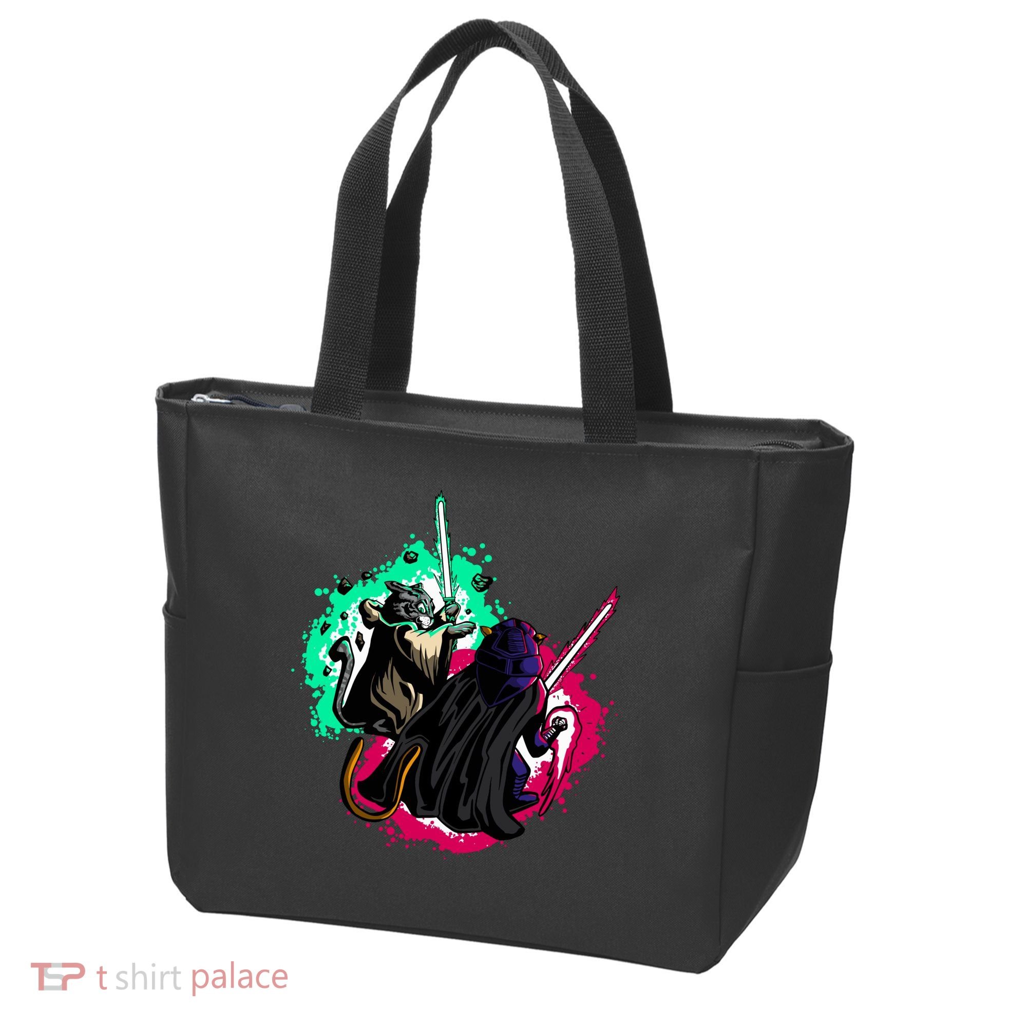 Cat Wars Light Swords Star Cats Funny Tote Bag