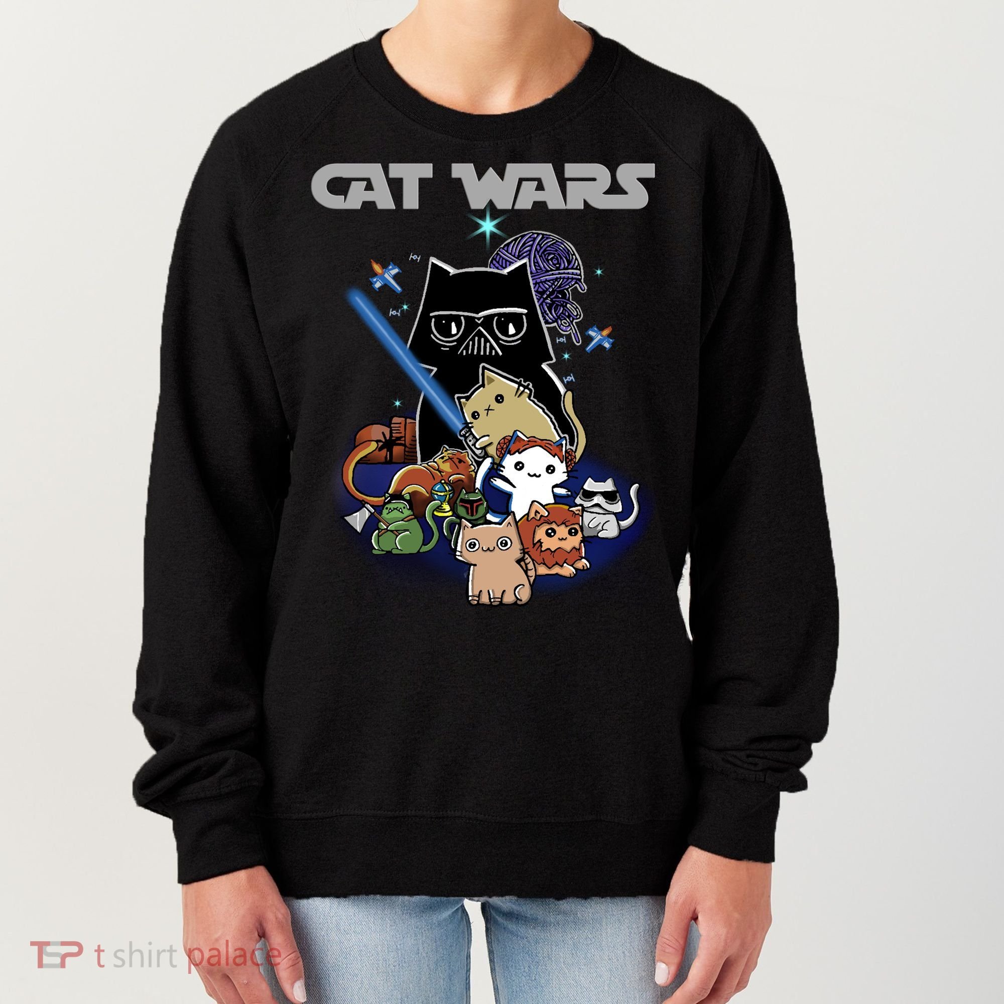 Cat Wars Meow Cat Lover Illustration Women's Sweatshirt