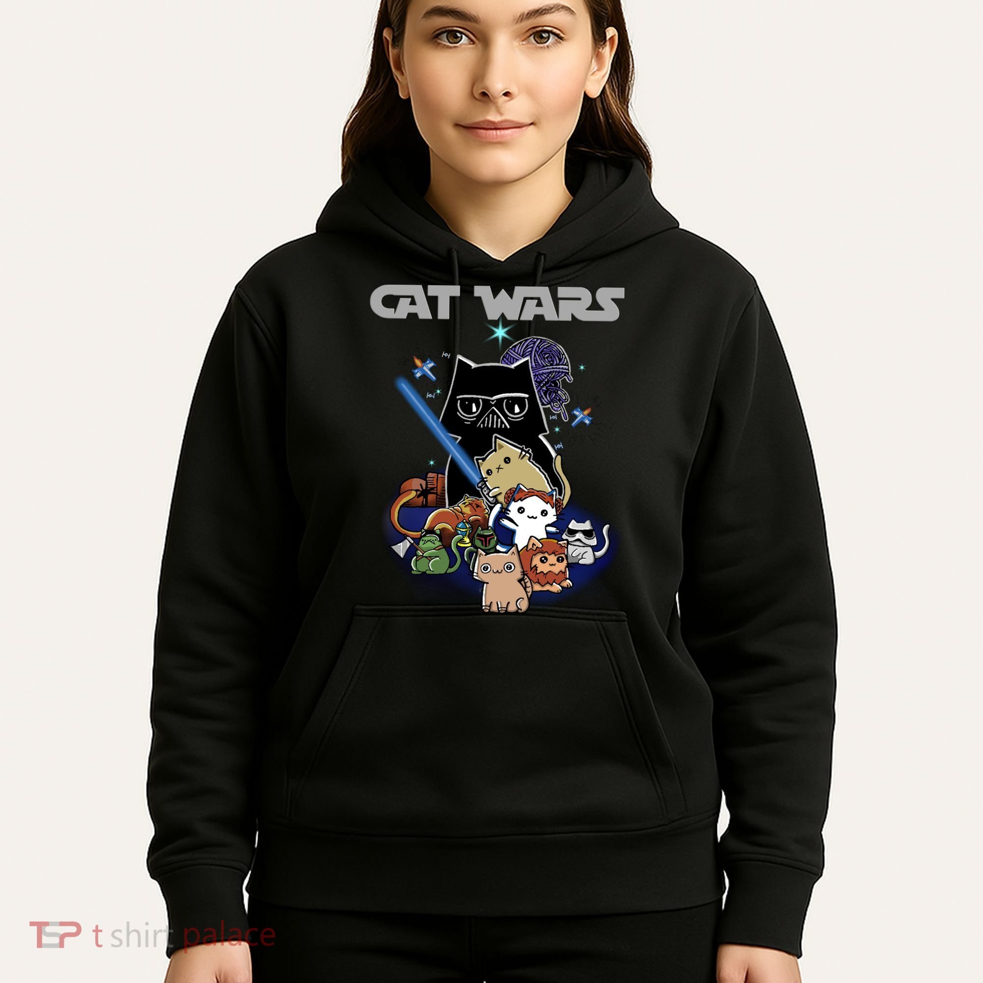 Cat Wars Meow Cat Lover Illustration Hoodie