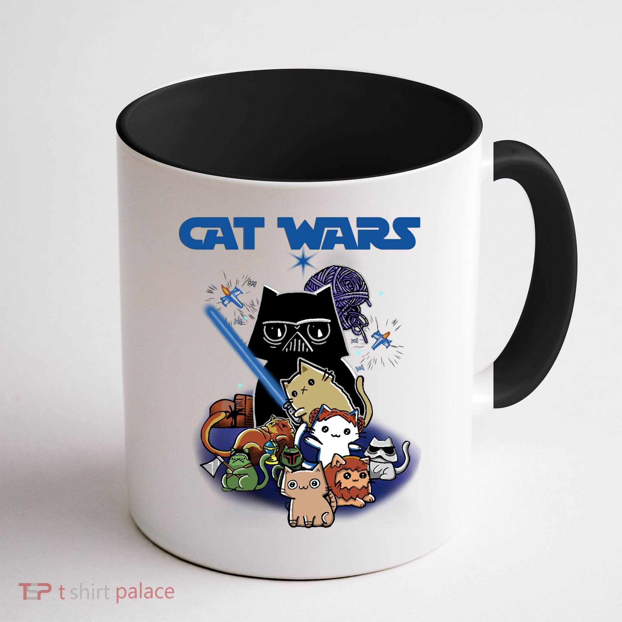 Cat Wars Meow Cat Lover Illustration Coffee Mug