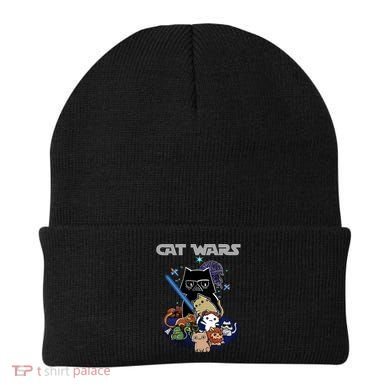 Cat Wars Meow Cat Lover Illustration Beanie