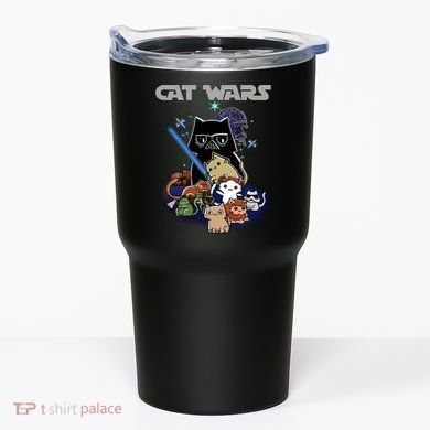 Cat Wars Meow Cat Lover Illustration Tumbler