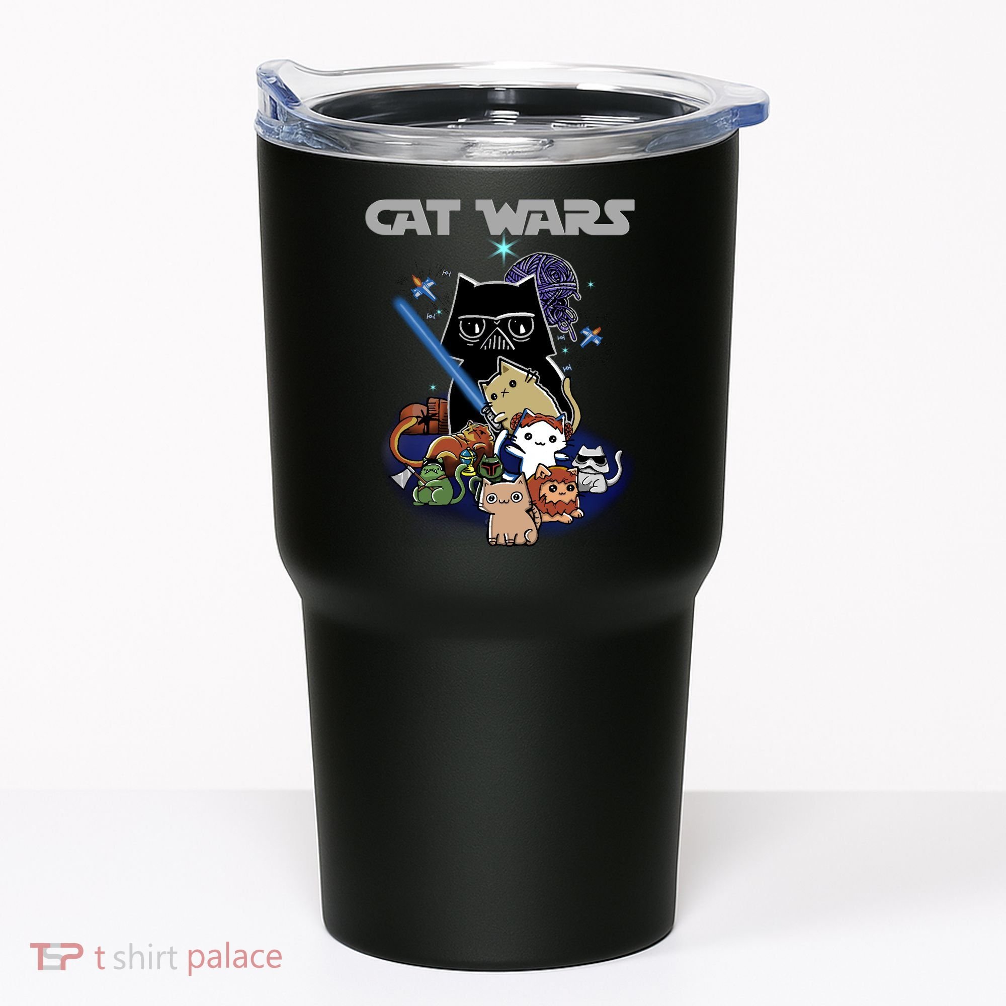 Cat Wars Meow Cat Lover Illustration Tumbler