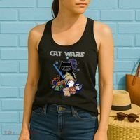 Cat Wars Meow Cat Lover Illustration Women's Tank Top thumb 2
