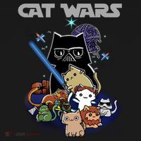 Cat Wars Meow Cat Lover Illustration Women's Long Sleeve Shirt thumb 2