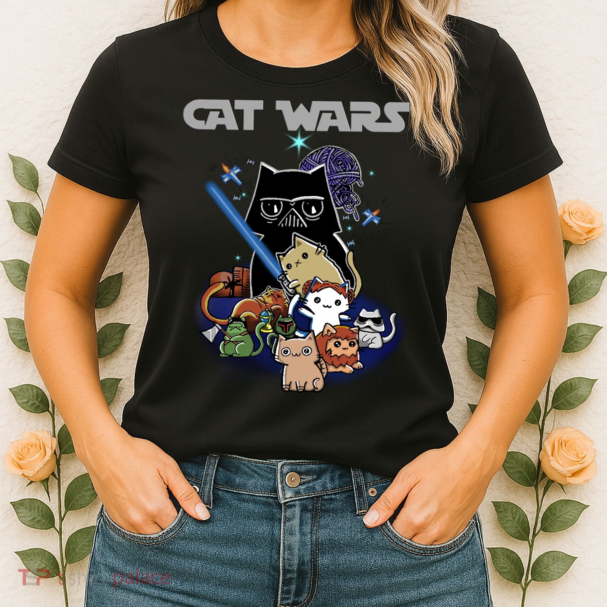 Cat Wars Meow Cat Lover Illustration Women's T-Shirt