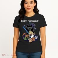 Cat Wars Meow Cat Lover Illustration Women's T-Shirt thumb 4