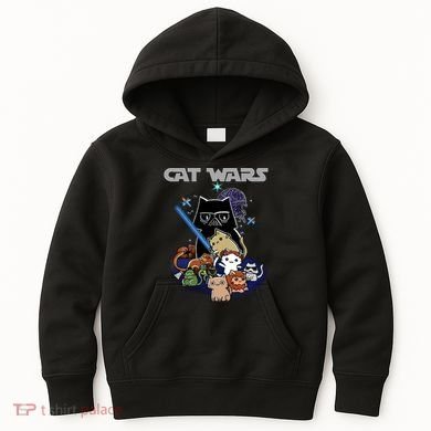 Cat Wars Meow Cat Lover Illustration Kids Hoodie