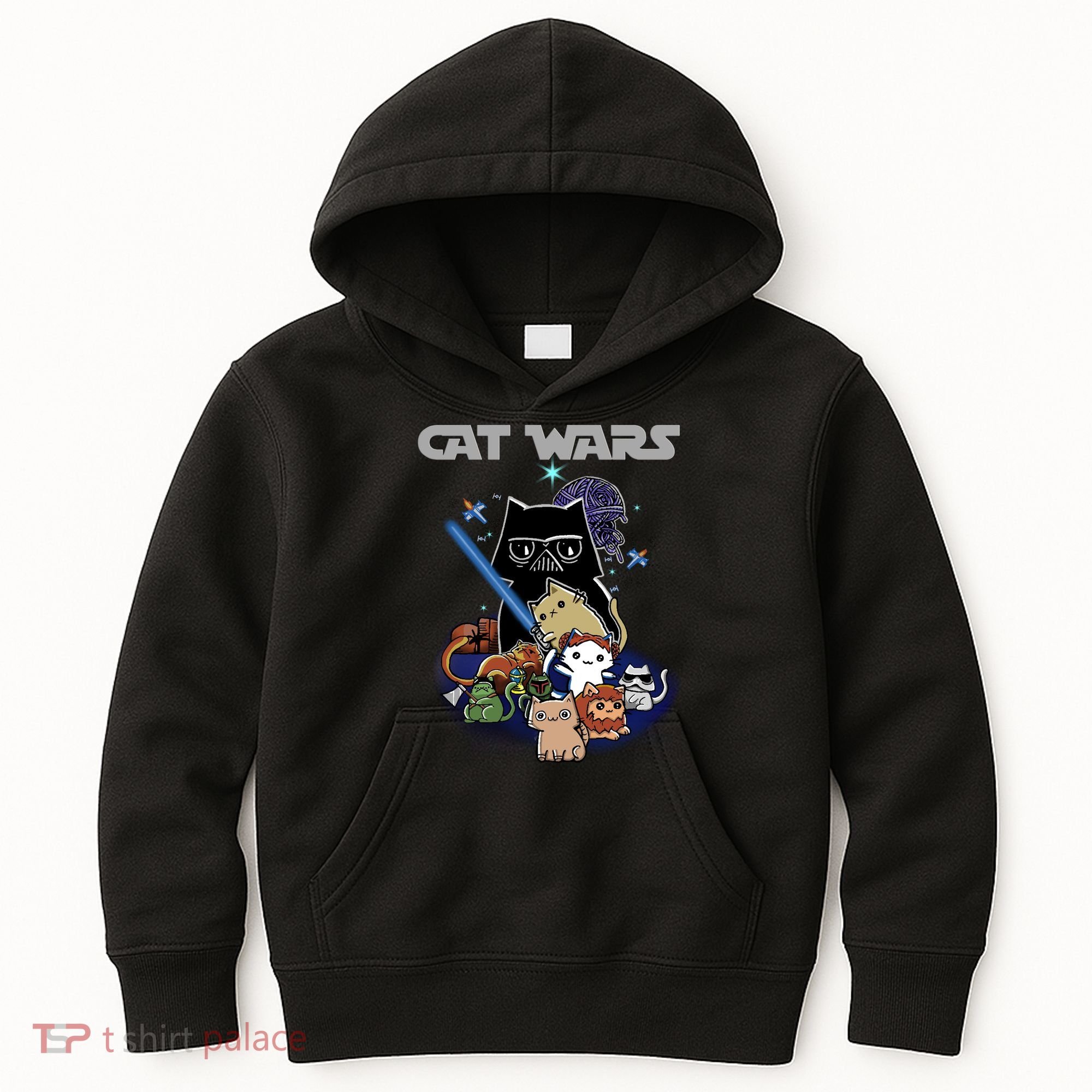 Cat Wars Meow Cat Lover Illustration Kids Hoodie