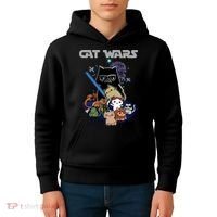 Cat Wars Meow Cat Lover Illustration Kids Hoodie thumb 4