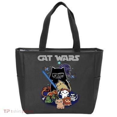 Cat Wars Meow Cat Lover Illustration Tote Bag