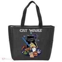 Cat Wars Meow Cat Lover Illustration Tote Bag thumb 0