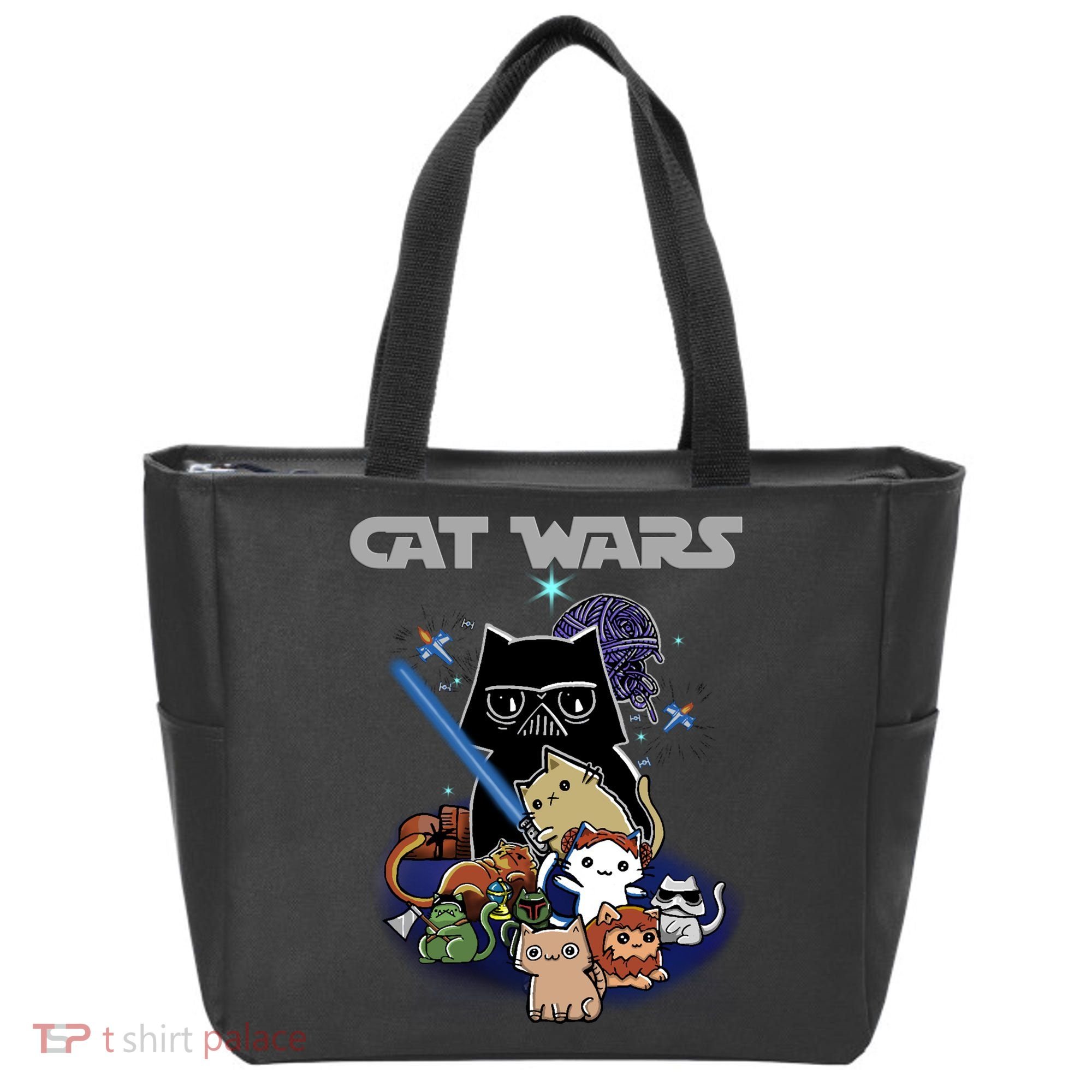 Cat Wars Meow Cat Lover Illustration Tote Bag