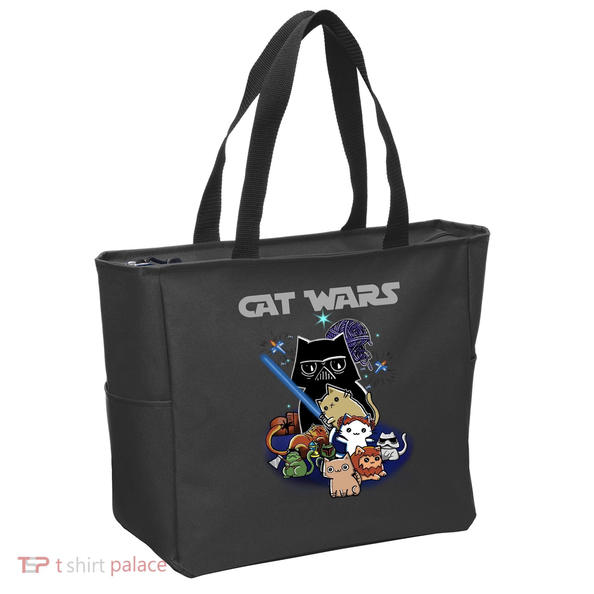Cat Wars Meow Cat Lover Illustration Tote Bag