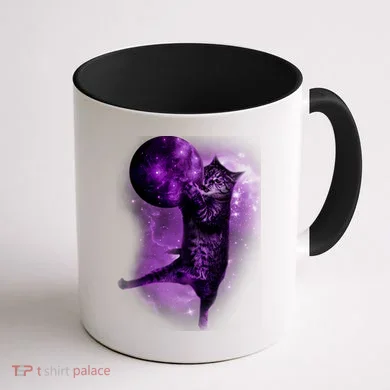 Cat World Galaxy Coffee Mug back